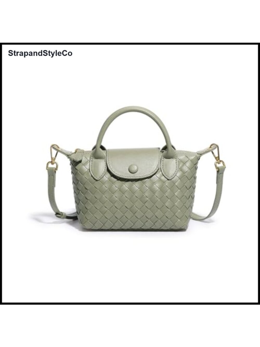 Woven Faux Leather Braided Top Handle Satchel Mini Handbag Travel Purse